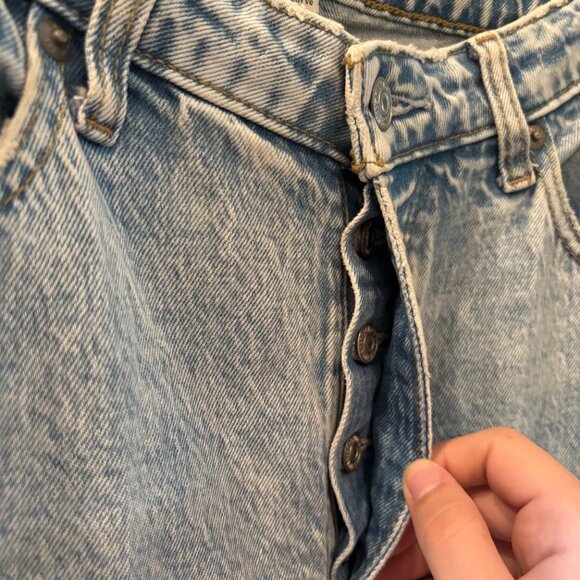 Abercrombie & Fitch The Dad High Rise Curve Love - Light Blue Jeans - Picture 5 of 5